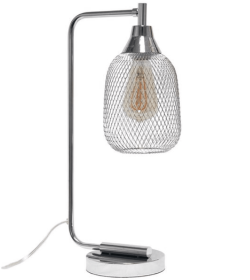 Lalia Home Industrial Mesh Desk Lamp (Color: Chrome)