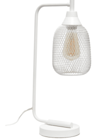 Lalia Home Industrial Mesh Desk Lamp (Color: White)