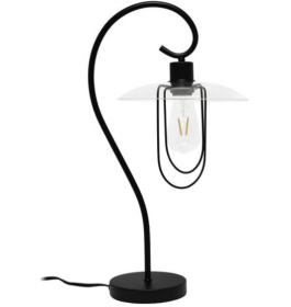 Lalia Home Modern Metal Scroll Table Lamp (Color: Black)