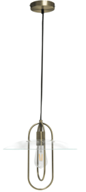 Lalia Home 1 Light Elongated Metal Pendant Light (Color: Antique Brass, size: Pendant)