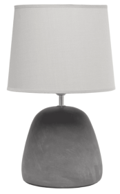 Simple Designs Round Concrete Table Lamp (Color: Gray)