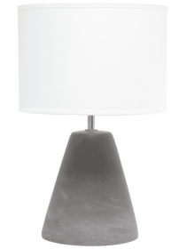 Simple Designs Pinnacle Concrete Table Lamp (Color: White)