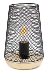 Simple Designs Wired Mesh Uplight Table Lamp (Color: Gray)