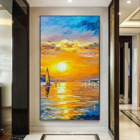 Handmade Oil Painting Modern Oil Painting On Canvas Abstract Oil Painting Hand Painted Large Wall Art For Living Room Hallway Bedroom Luxurious Decora (style: 01, size: 60x120cm)