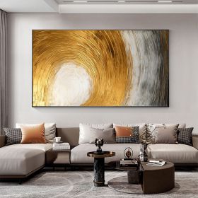 Hand Painted Oil Painting Abstract Gold Texture Oil Painting on Canvas Original Minimalist Art Golden Decor Custom Painting Living Room Home Decor (style: 01, size: 150x220cm)