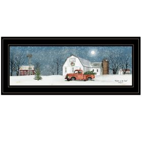 Trendy Decor 4U "Winter on The Farm" Framed Wall Art, Modern Home Decor Framed Print for Living Room (Color: as Pic)