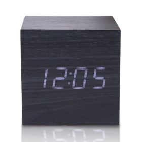 Alva Clock - Wooden Minimalist Clock (Color: Black)