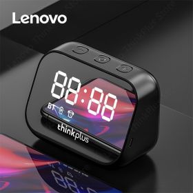 Original Lenovo TS13 Wireless Alarm Clock Speaker Small Audio Portable Outdoor (Color: Green)